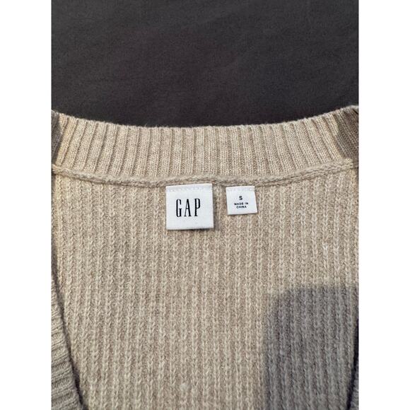 Gap Cashsoft Oatmeal Sweater Vest Cotton Blend Small Quiet Luxury - Picture 5 of 5